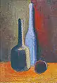 The blue bottle, Oil on plywood, 80x70 cm, 1998