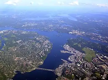 Aerial view of Lilla Värtan