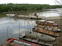 The ferry at Mindszent (Tisza river)