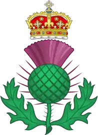 Scottish thistle as a Heraldic badge