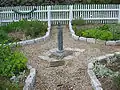 The herb garden behind house