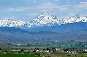 View of Thorp with Mt. Stuart in distance.