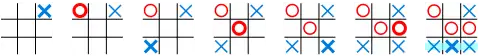 Game of Tic-tac-toe, won by X