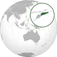 Location of East Timor