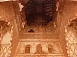 Remains of the former muqarnas cupola in front of the mihrab (2015 photo)