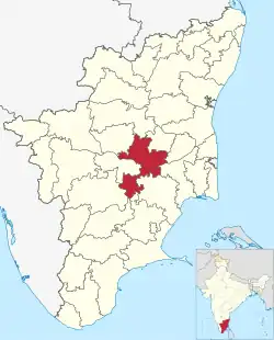 Location in Tamil Nadu