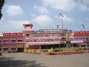 entrance of a railway station