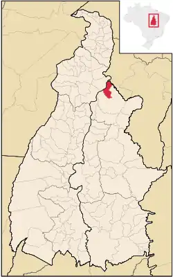 Location in Tocantins  state