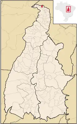 Location in Tocantins  state