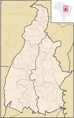 Location in Tocantins  state