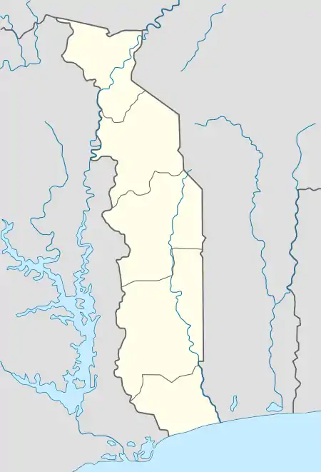 Kandé, Togo is located in Togo