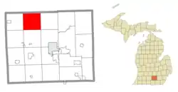 Location within Jackson County