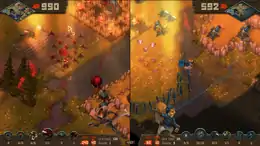 Screenshot of the game's split screen capabilities