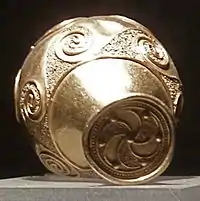 Bell shaped torc terminal from A Guarda, Galicia. Museo do Castro de St. Tegra.