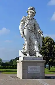 Marble statue of Tourville, by  Joseph Charles Marin in Tourville-sur-Sienne