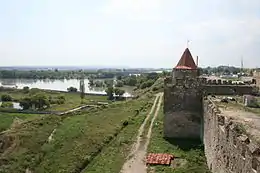 The fortress on the bank of Dniester River