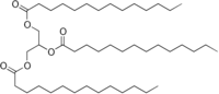 Skeletal formula of trimyristin