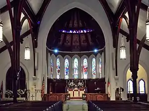 Trinity Cathedral interior, Davenport, Iowa (1873)