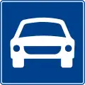 Start of road for motor vehicles