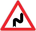 Double curve, first to right