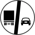 End of overtaking prohibition by goods vehicles