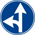 Proceed straight or turn left