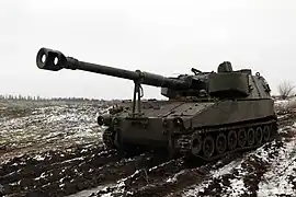 M109 self-propelled artillery in Ukrainian field