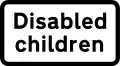 "Disabled children" plate used with the children sign