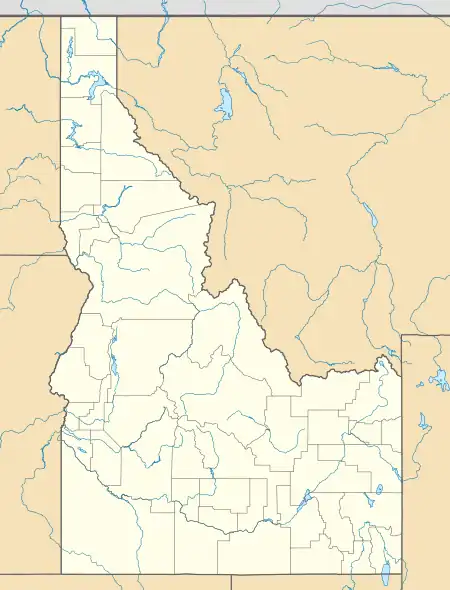 A map of Idaho showing the location of Tex Creek WMA