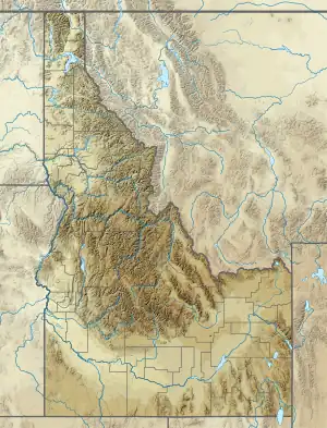 Location of Upper Smoky Dome Lake 1 in Idaho, USA.