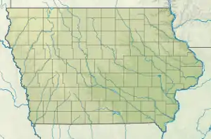 Map showing the location of Rock Creek State Park