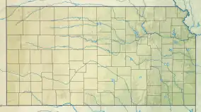 Location of Hillsdale Lake in Kansas, USA.