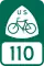 U.S. Bicycle Route 110 marker