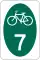 North Carolina Bicycle Route 7 marker