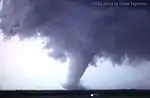 The mature stage of a tornado that occurred in Union City, Oklahoma on May 24, 1973.