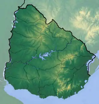 Location of Laguna Garzón in Uruguay.