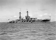 Hyperboloid towers of USS Oklahoma, 1920.