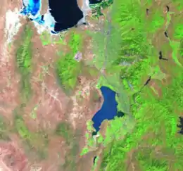 3 valley sequences (west-to-east) —Skull Valley, Tooele Valley-north & Rush Valley-south, Cedar Valley-(southeast, and smallest valley, at Lake Mountains, west border of Utah Lake)