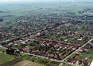 Aerial view of Városföld