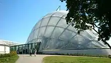 Entrance to the greenhouses