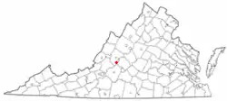 Location of Glasgow, Virginia