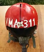 Vietnam War era Marine squadron VMA-311 flight helmet