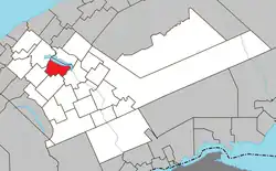 Location within La Matapédia RCM.