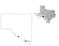 Location of Amistad, Texas