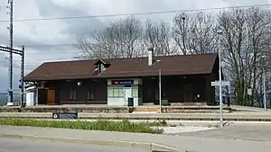 Single-story building with gabled roof