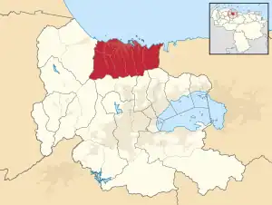 Location in Carabobo