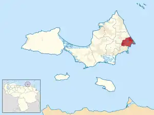 Location in Nueva Esparta