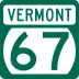 Vermont Route 67 marker