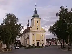 Town square with the Church of Saint James the Great