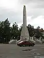 The Victory monument in Union square in Cēsis